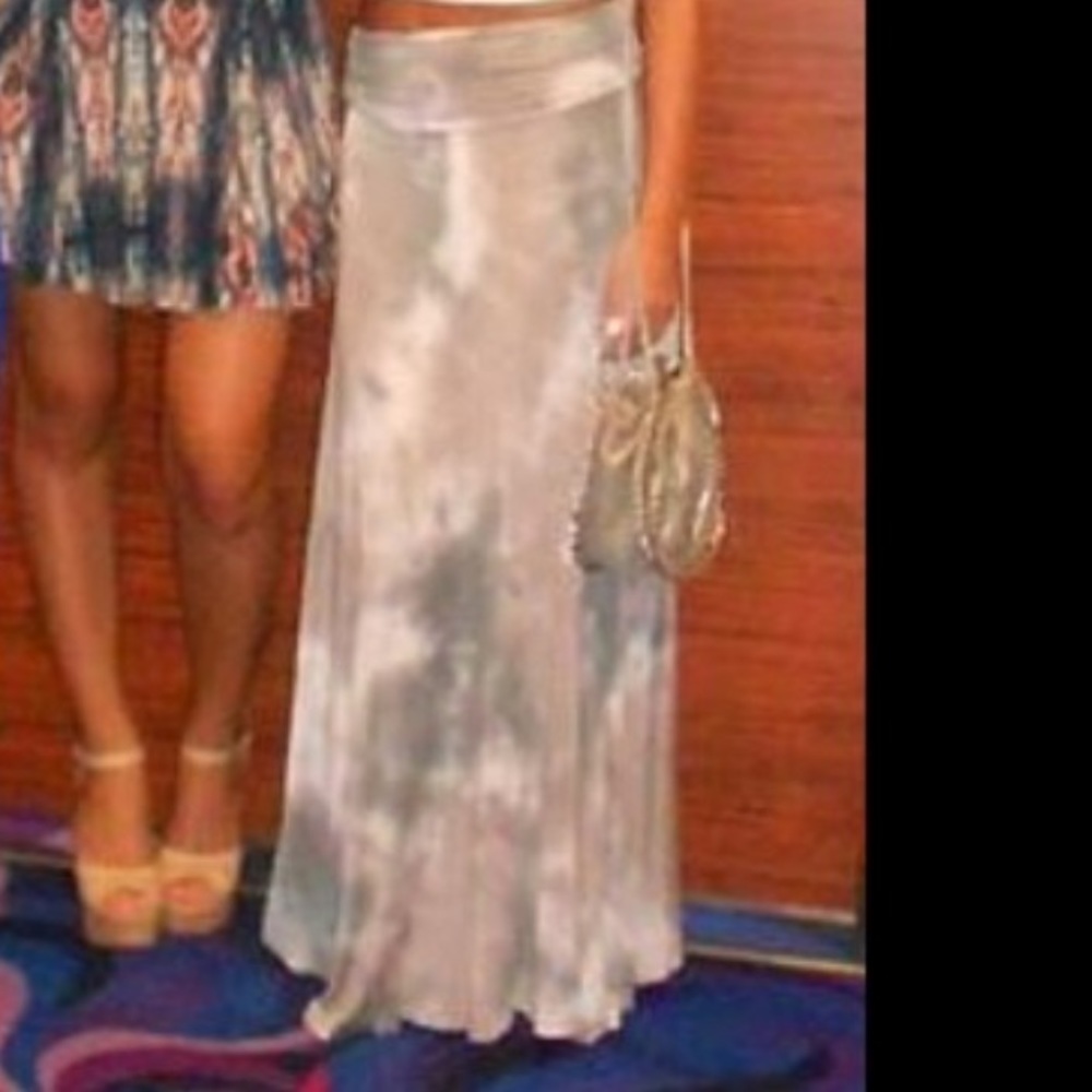 Tie dye cotton maxi skirt!